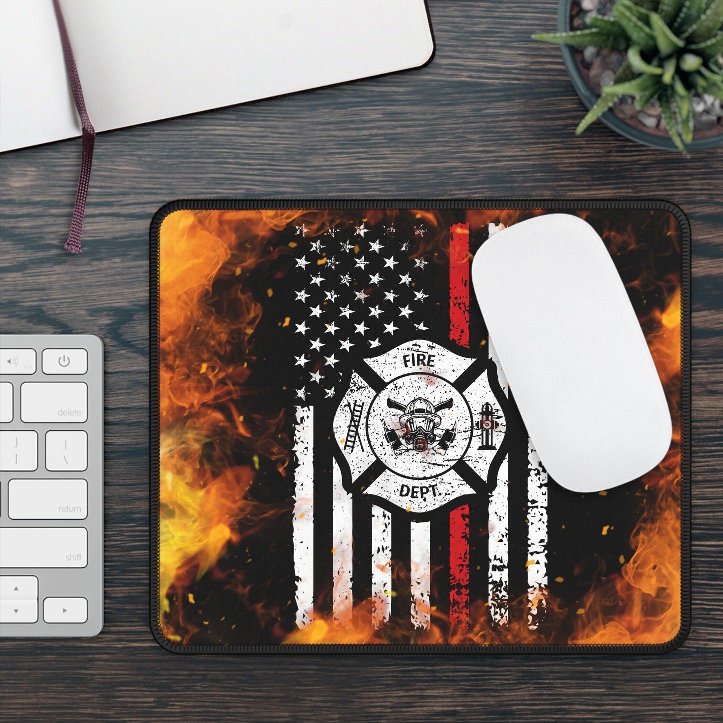 Firefighter Thin Red Line Mouse Pad