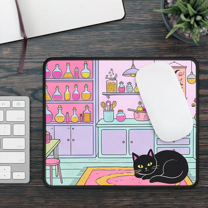 Witchy Cat Potion Shop Mouse Pad