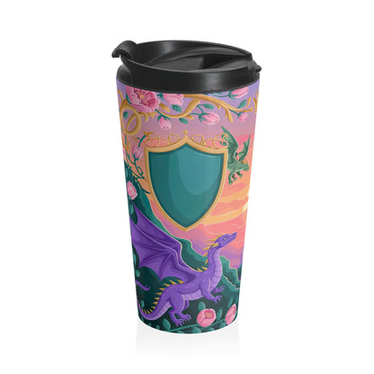 Enchanted Dragon Kingdom Stainless Steel Travel Mug (15oz)