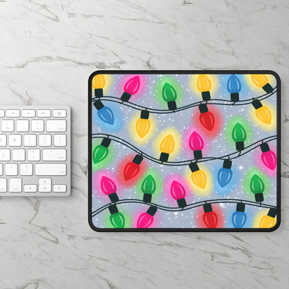 Festive Christmas Lights Mouse Pad