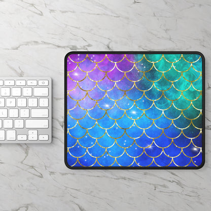 Cosmic Mermaid Scales Mouse Pad