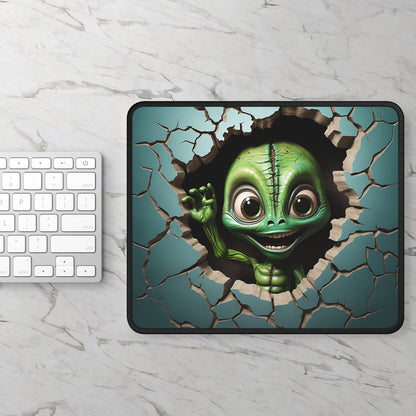 Alien Breaking Through the Wall Mouse Pad