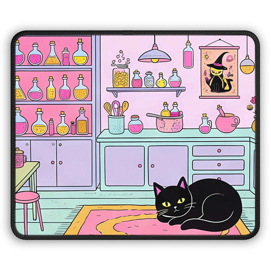 Witchy Cat Potion Shop Mouse Pad