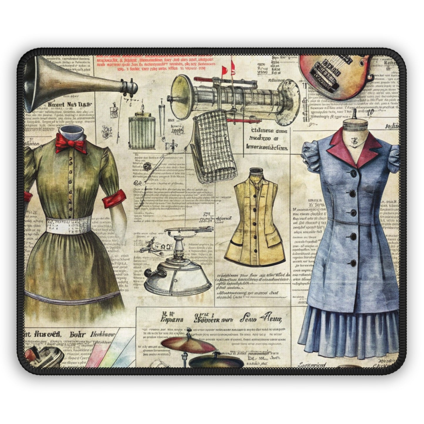 Vintage Victorian Collage Mouse Pad