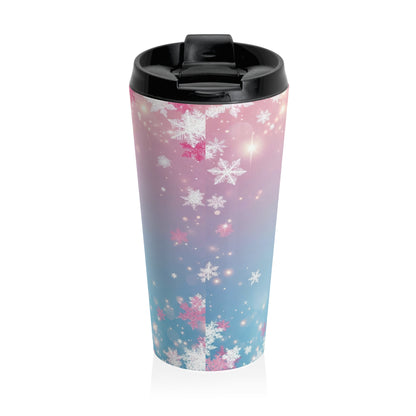 Frosted Pastel Snow Travel Mug