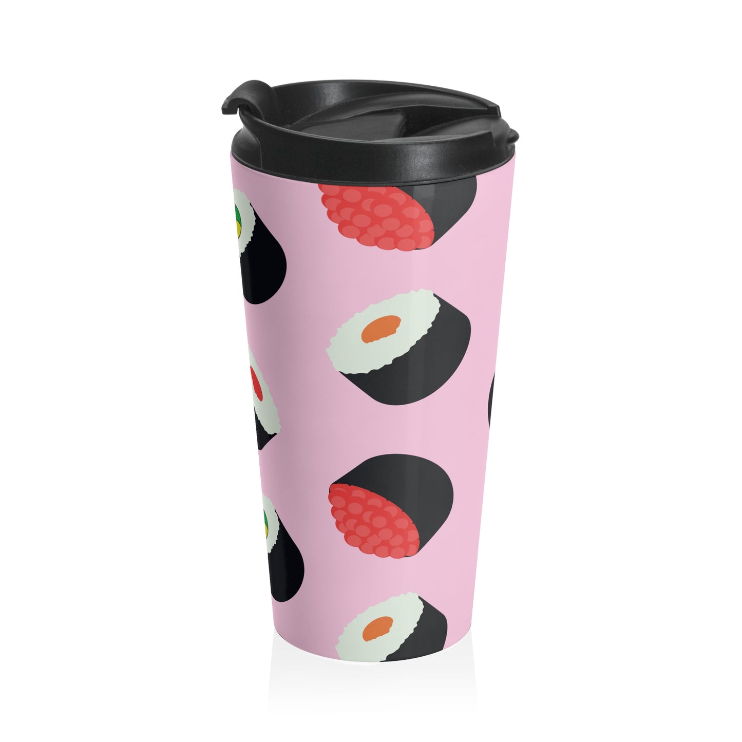 Pink Sushi Roll Travel Mug