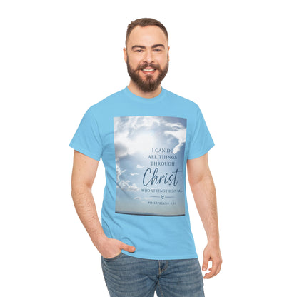 Through Christ Philippians 4:13 Christian T-Shirt