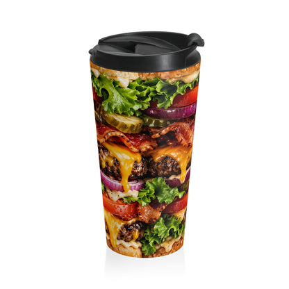 Loaded Bacon Cheeseburger Stainless Steel Travel Mug