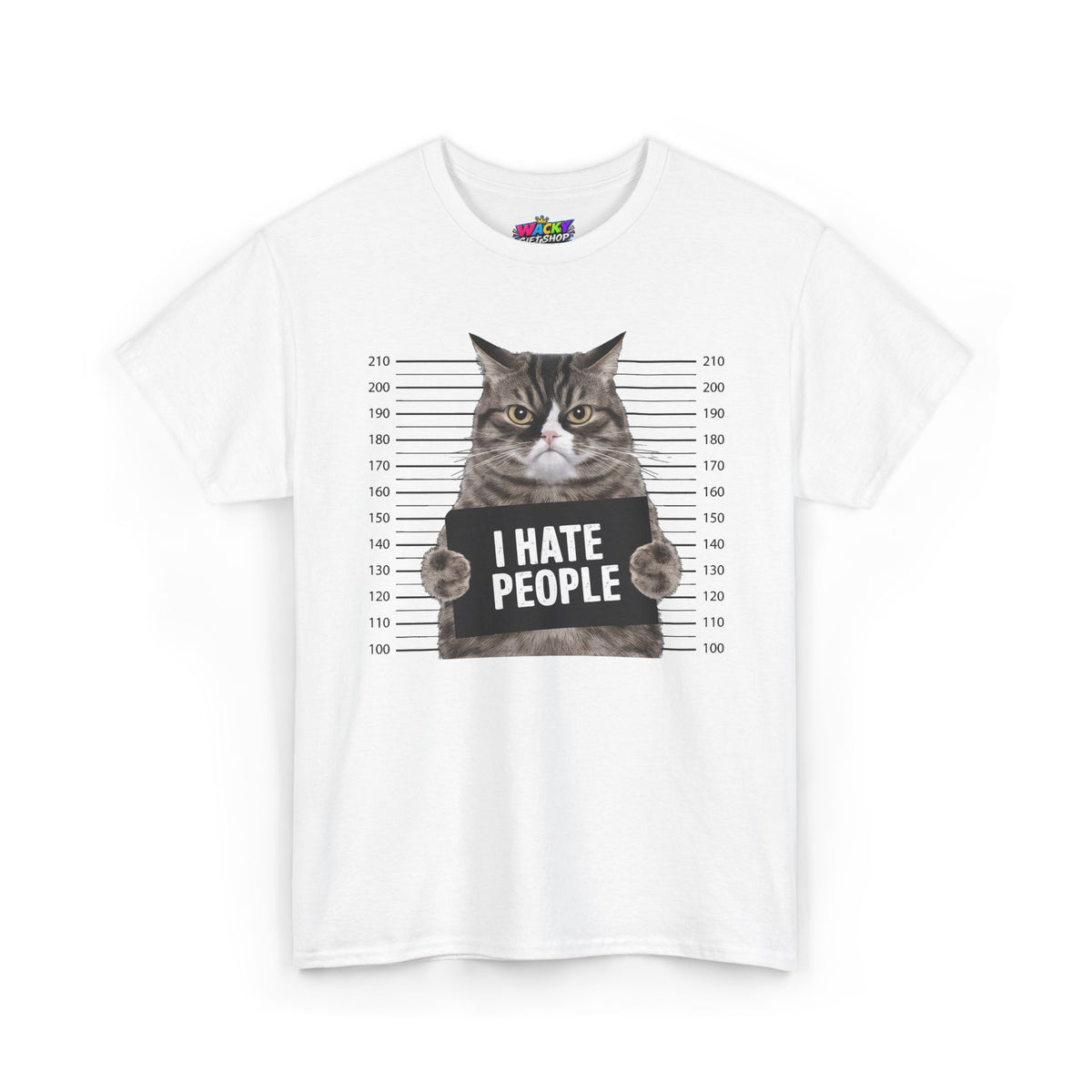 I Hate People Cat Mugshot T-Shirt