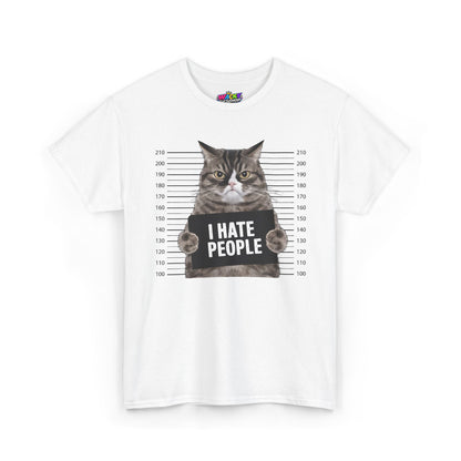 I Hate People Cat Mugshot T-Shirt