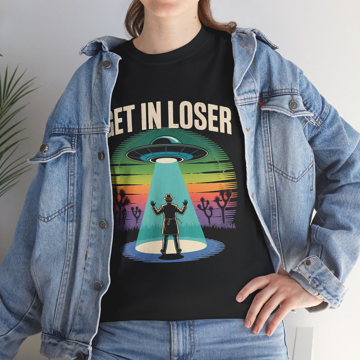 Get In Loser UFO Abduction T-Shirt