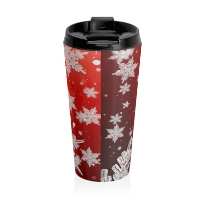 Crimson Snowfall Travel Mug