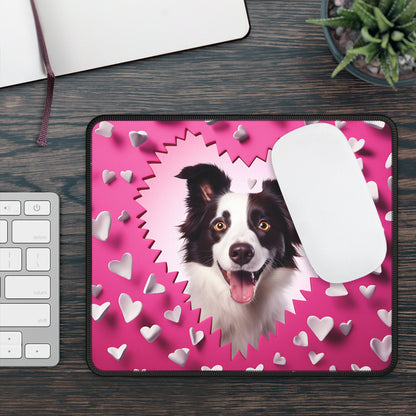 Puppy Love Hearts Mouse Pad