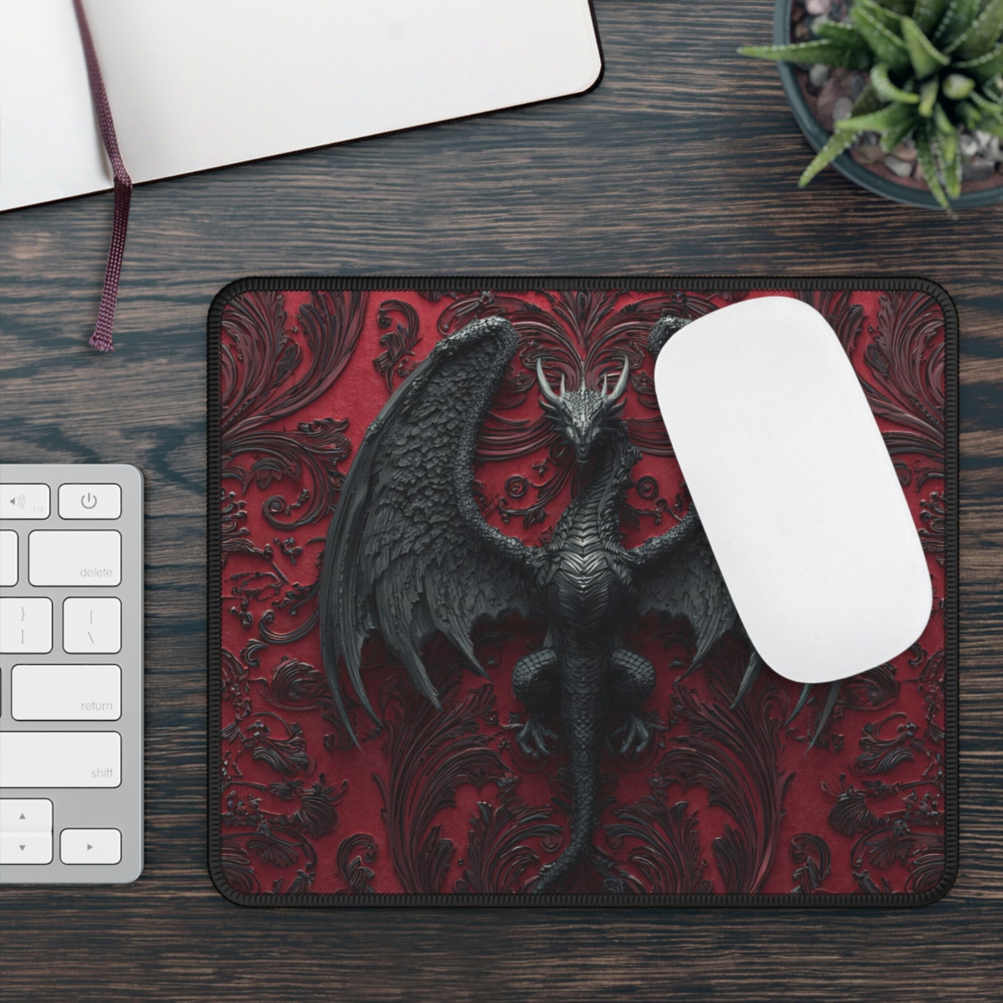 Black Dragon Gothic Mouse Pad