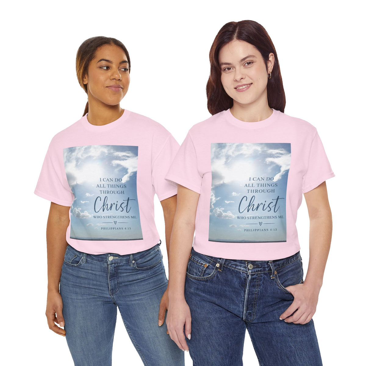 Through Christ Philippians 4:13 Christian T-Shirt