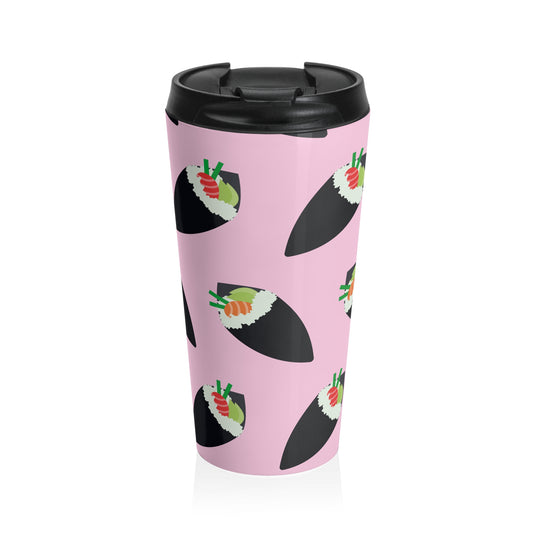 Sushi Roll Pattern Travel Mug