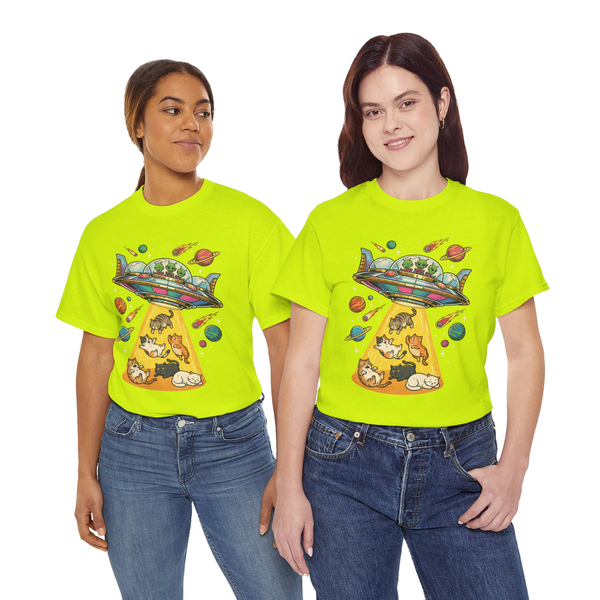 Alien Cat Abduction T-Shirt