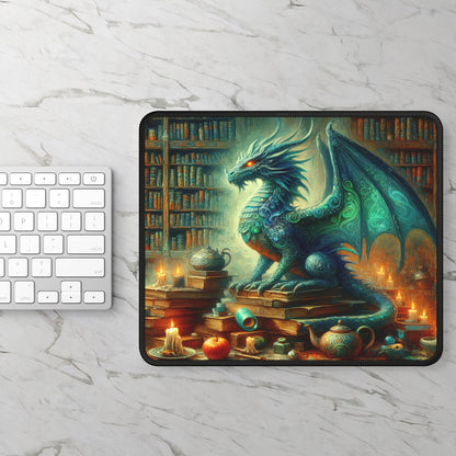 Mystic Library Dragon Mouse Pad