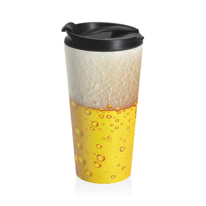 Beer Bubbles Stainless Steel Travel Mug – 15oz