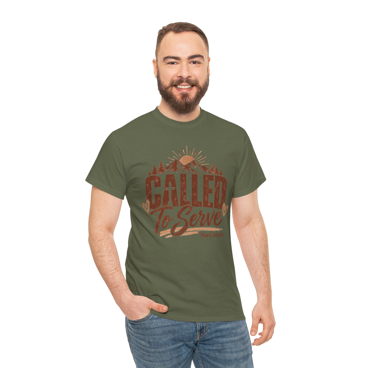 Called to Serve Mark 10:45 Christian T-Shirt