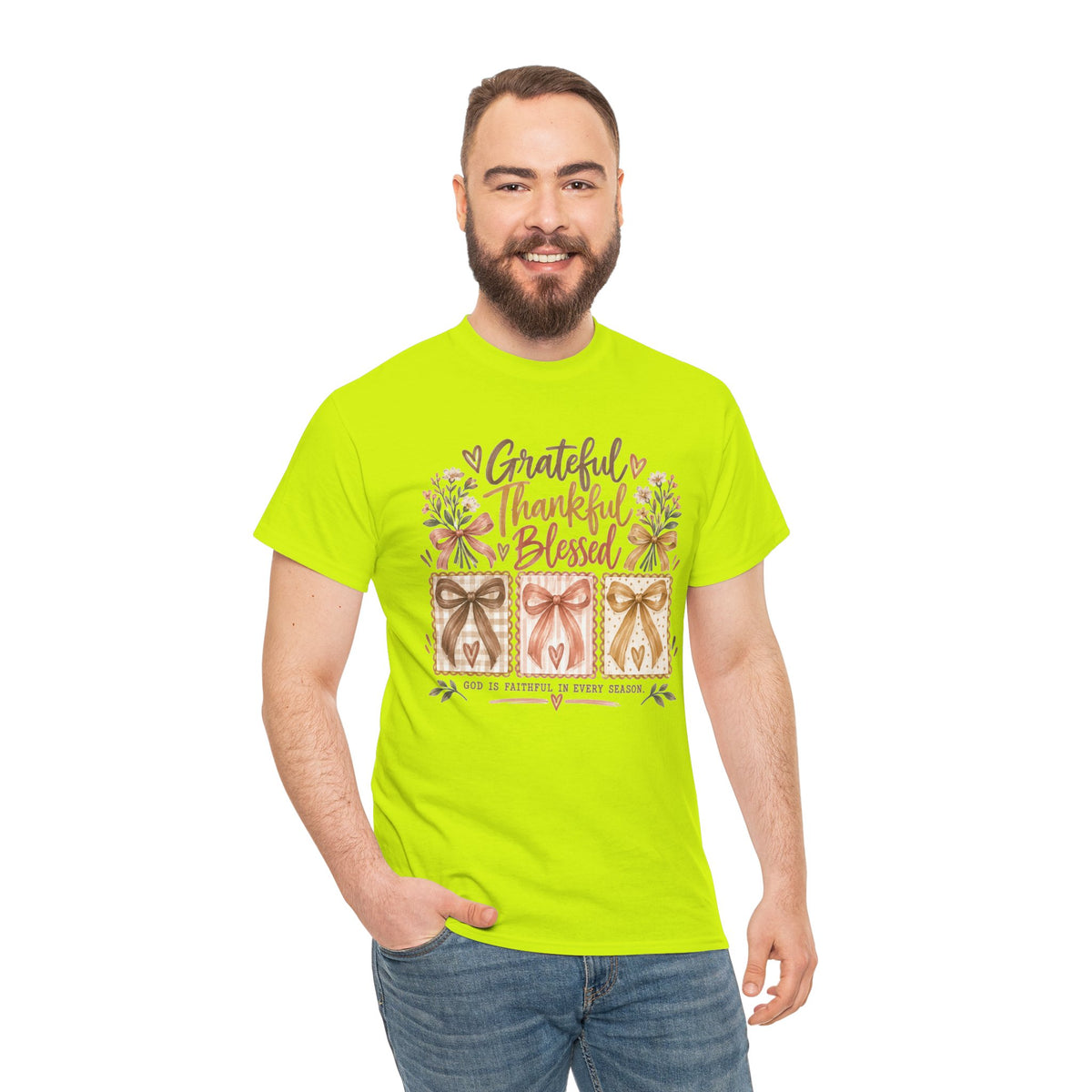 Grateful Thankful Blessed Christian T-Shirt