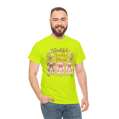 Grateful Thankful Blessed Christian T-Shirt