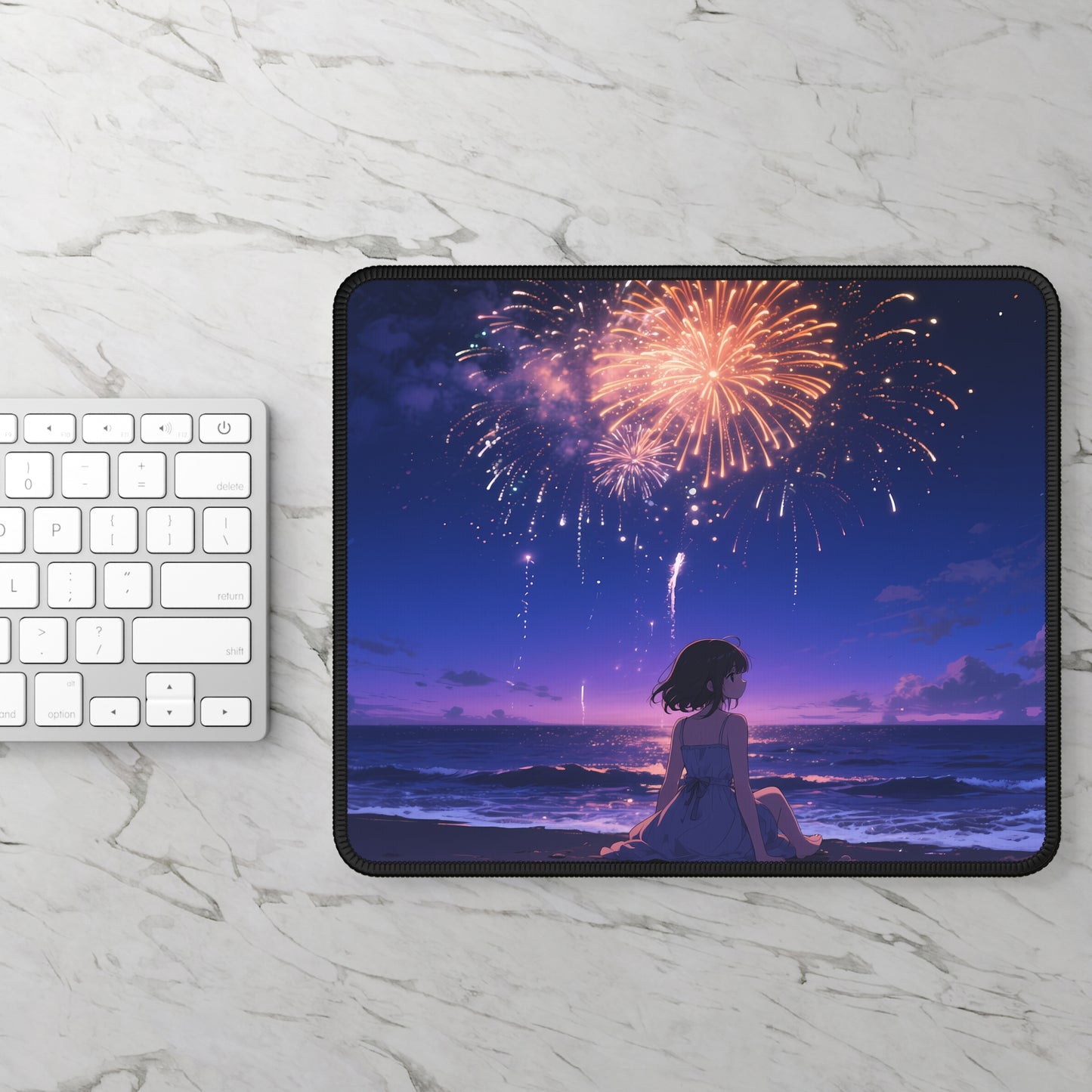 Fireworks by the Sea Mouse Pad