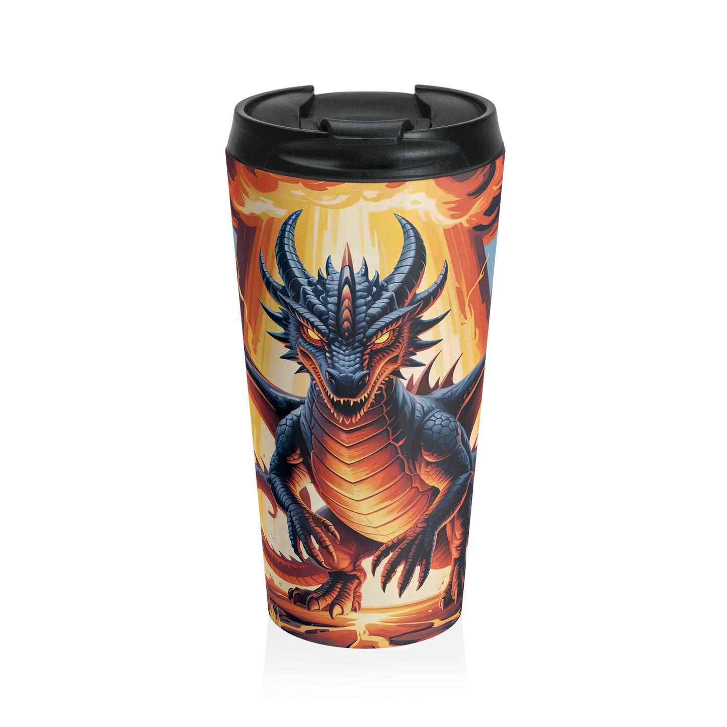 Inferno Dragon Stainless Steel Travel Mug (15oz)