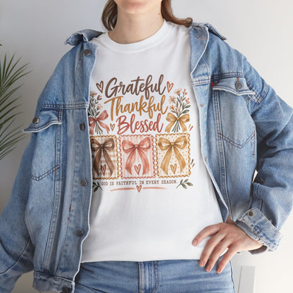 Grateful Thankful Blessed Christian T-Shirt