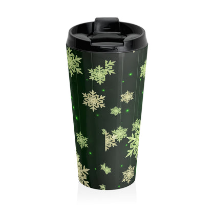 Emerald Snowfall Travel Mug