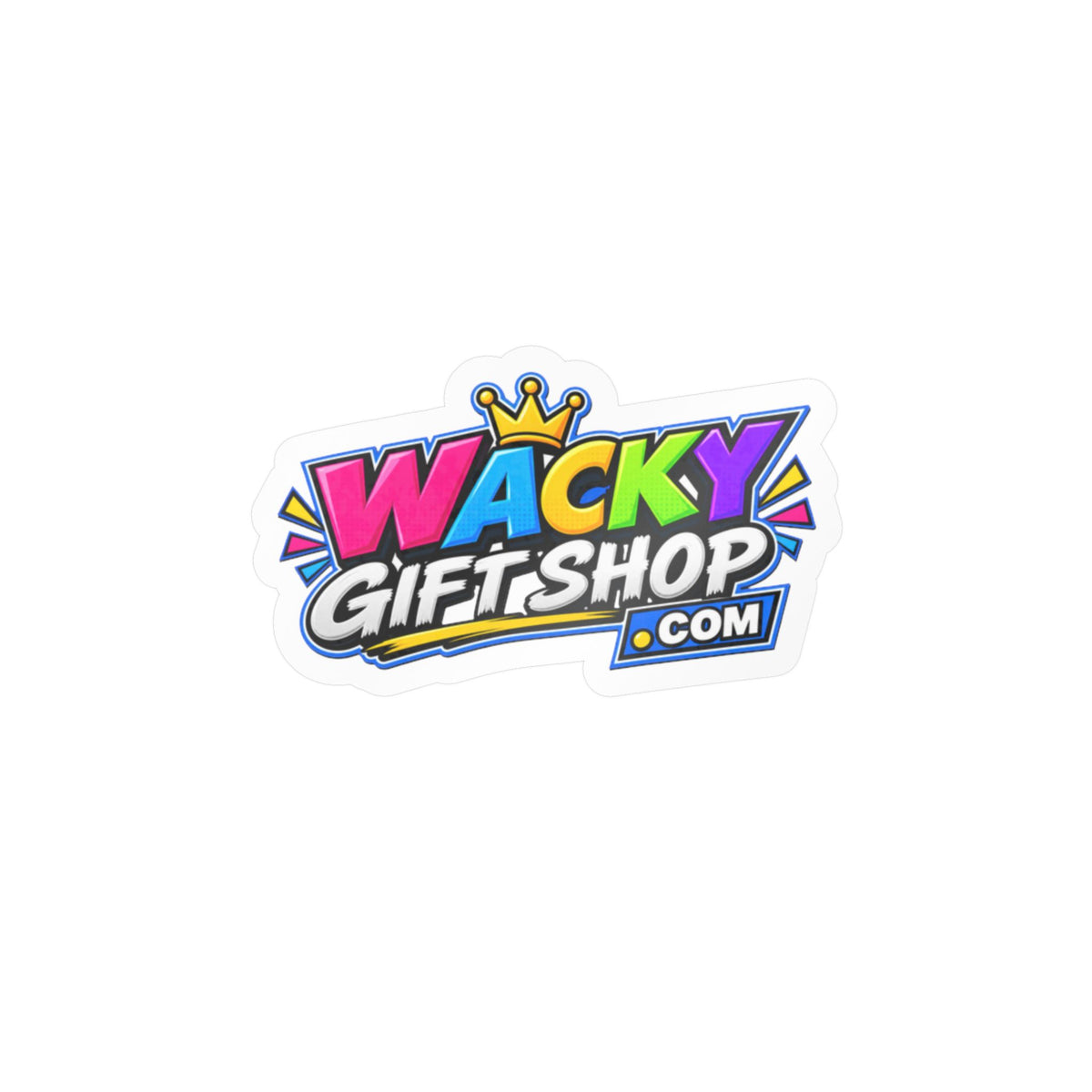 Official WackyGiftShop.com Logo Kiss-Cut Vinyl Sticker