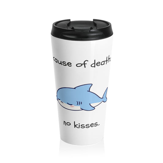 No Kisses Shark Travel Mug