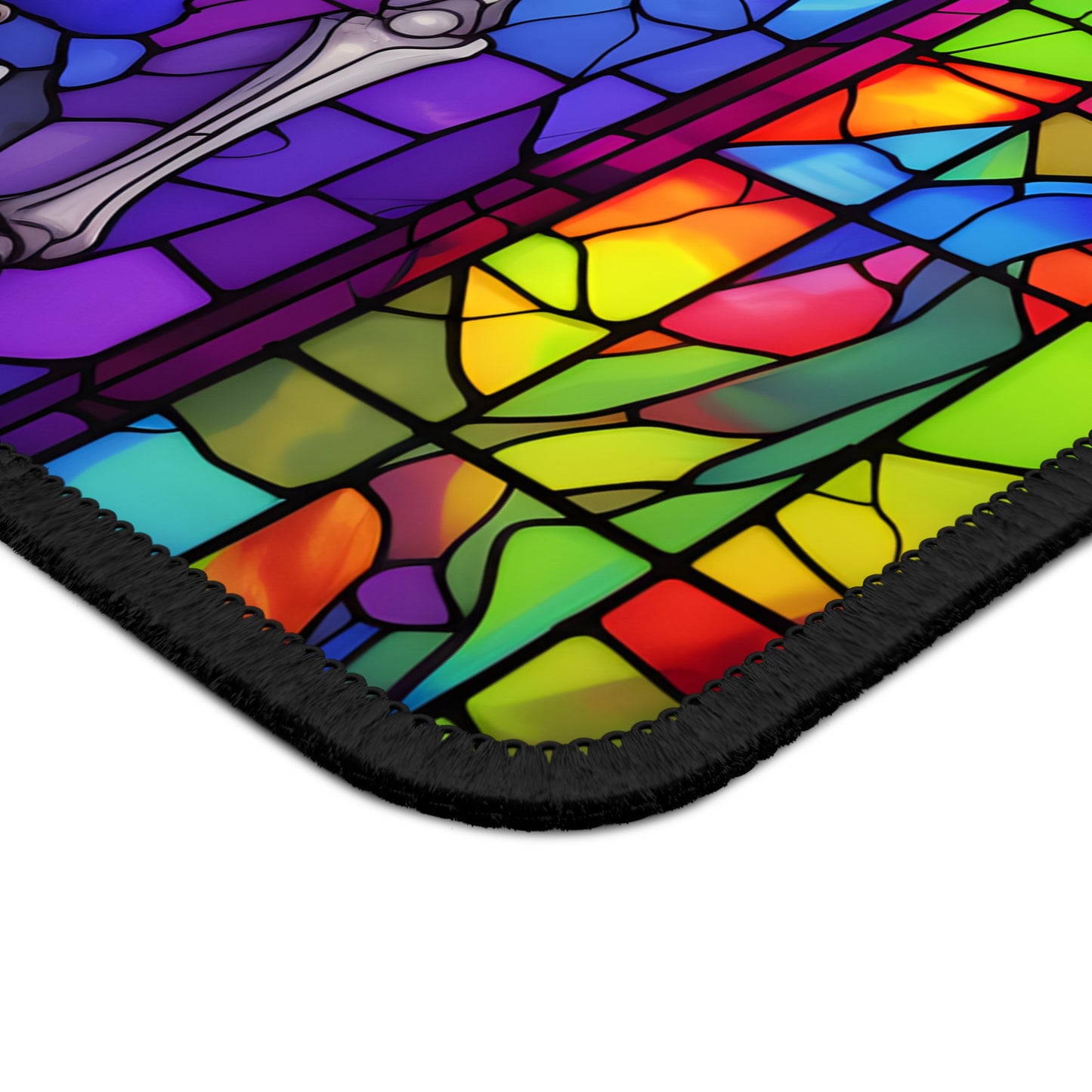Stained Glass Skeleton Mouse Pad