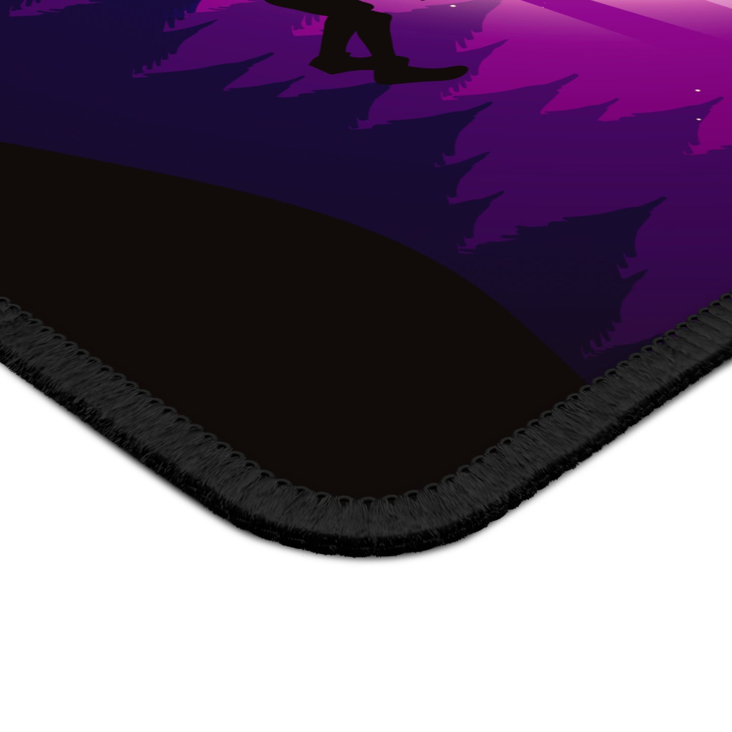Midnight Hunt Mouse Pad – 9x7 Neoprene Desk Mat with Werewolf and Full Moon Design