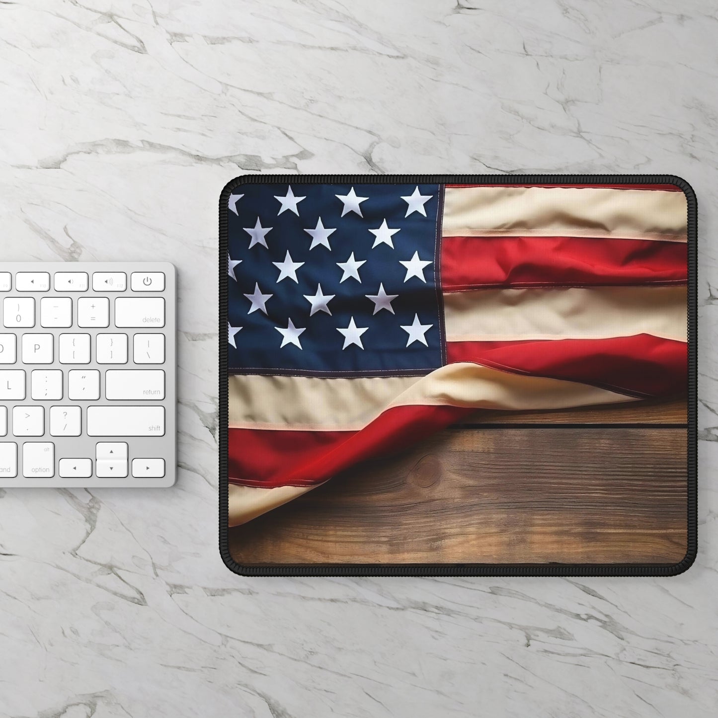 Rustic Stars and Stripes Mouse Pad