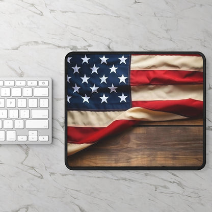Rustic Stars and Stripes Mouse Pad