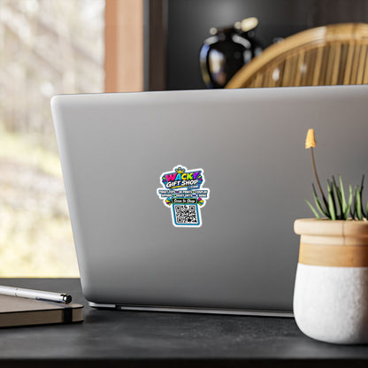 Scan to Shop WackyGiftShop.com QR Code Kiss-Cut Vinyl Sticker