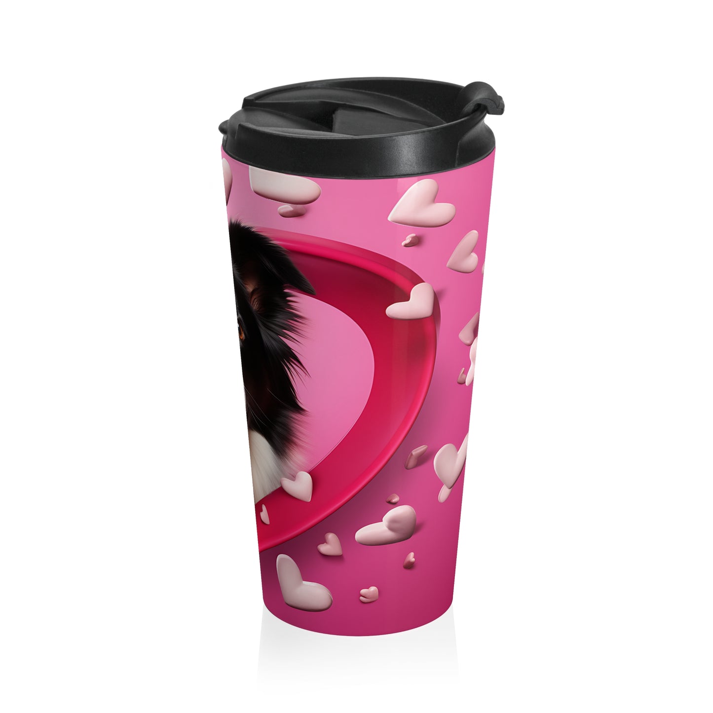 Heartfelt Border Collie Travel Mug