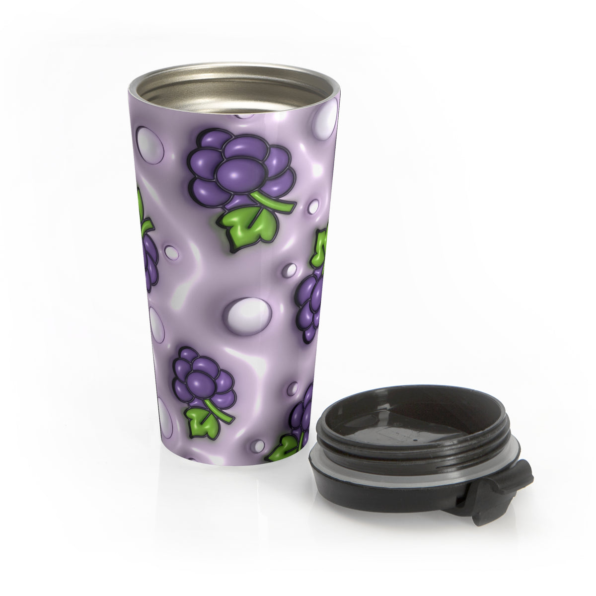 Grape Escape Purple Grape Stainless Steel Travel Mug