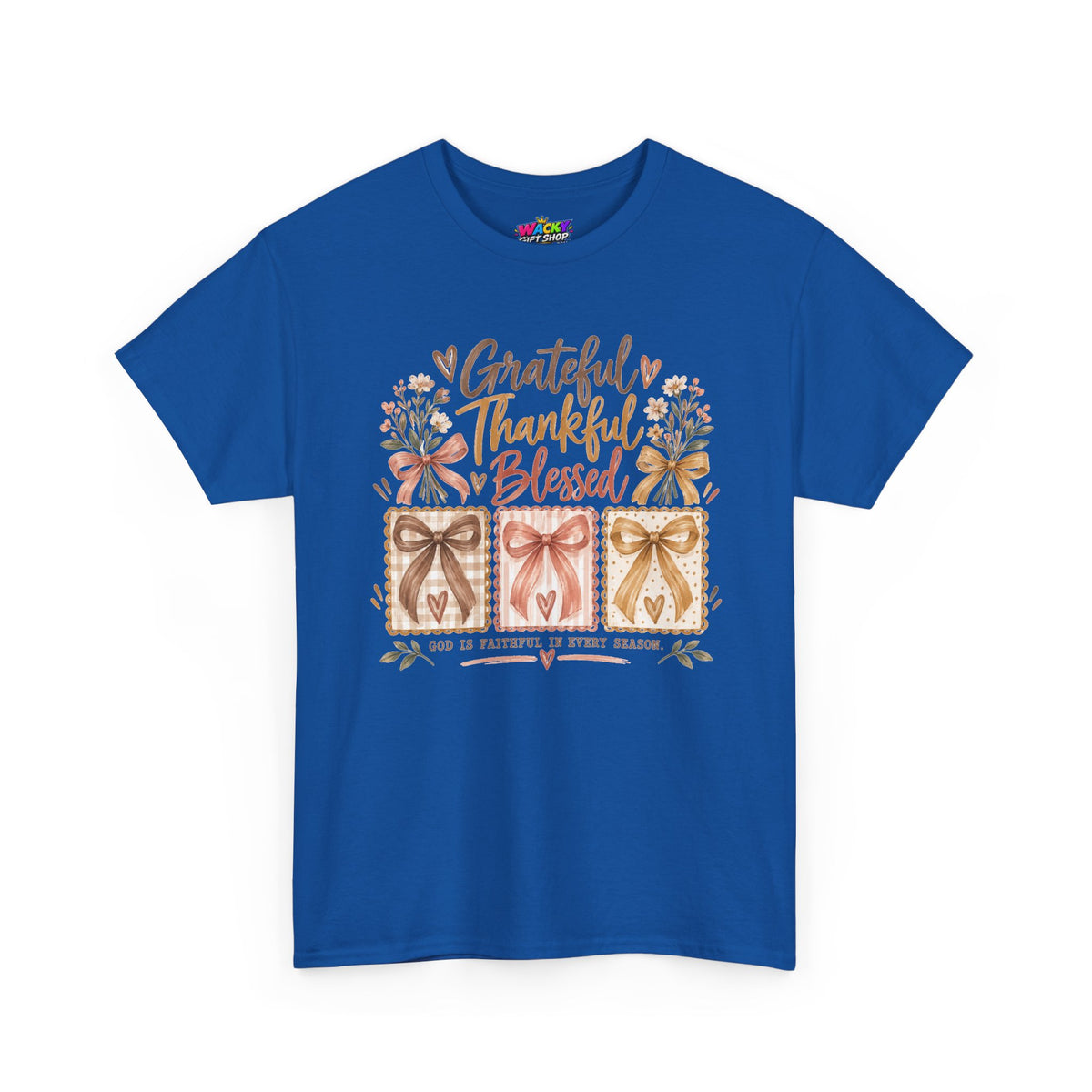 Grateful Thankful Blessed Christian T-Shirt
