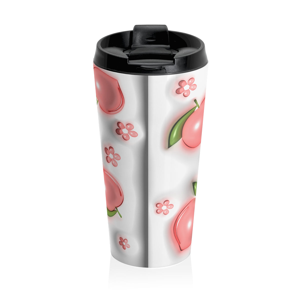 Just Peachy Pink Peach Stainless Steel Travel Mug