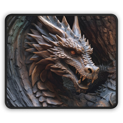 Woodland Dragon Carving Mouse Pad