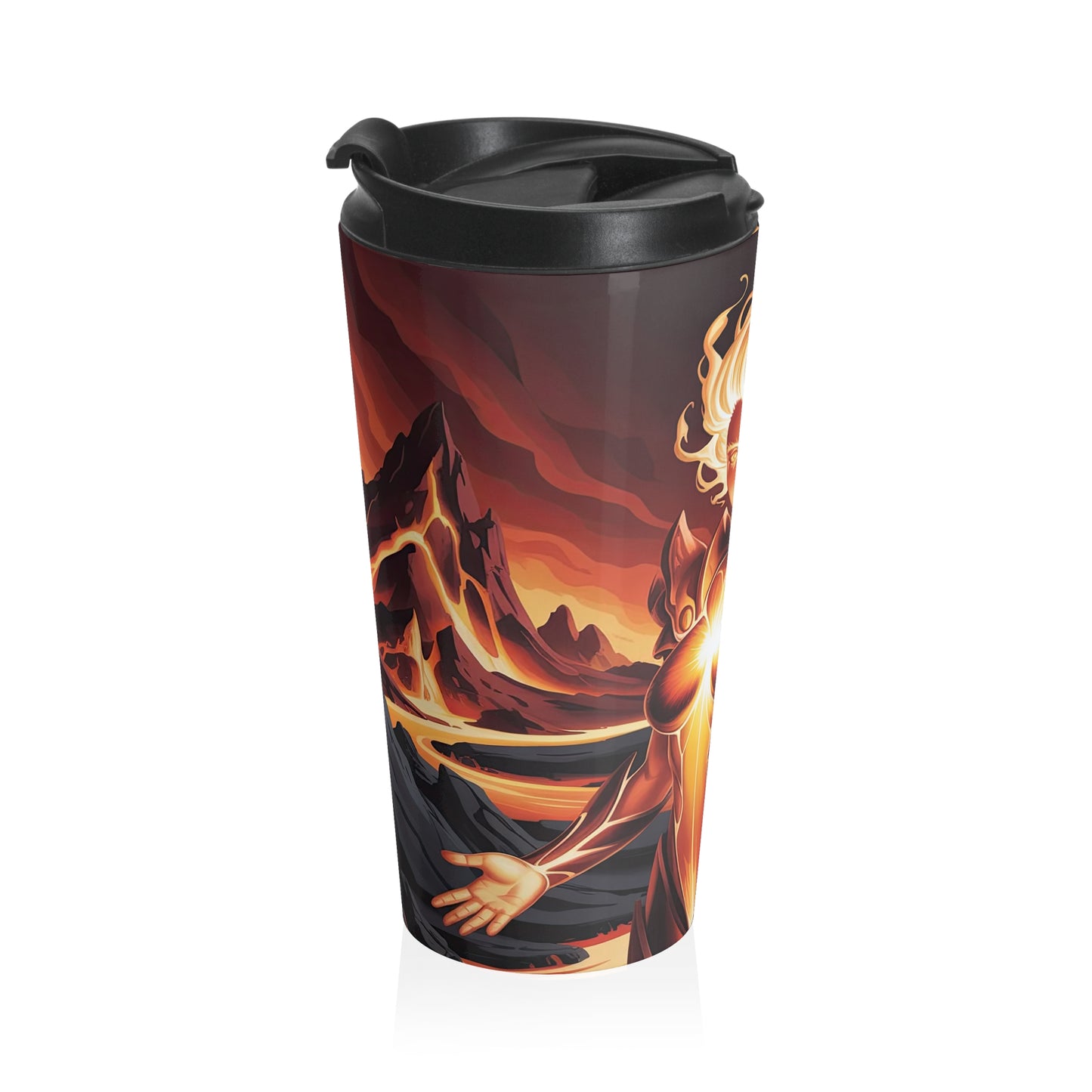 Flameborn Fire Mage Stainless Steel Travel Mug (15oz)