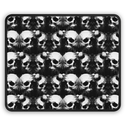 Midnight Skulls Gaming and Work Mouse Pad – 9x7 Anti-Slip Neoprene Desk Mat with Gothic Skull Design for Gamers and Dark Aesthetic Lovers
