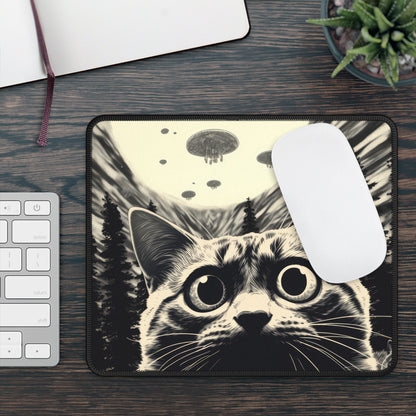 Alien Invasion Cat Mouse Pad