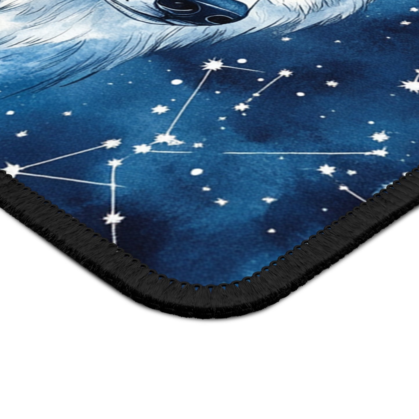 Starlight Wolf Constellation Mouse Pad