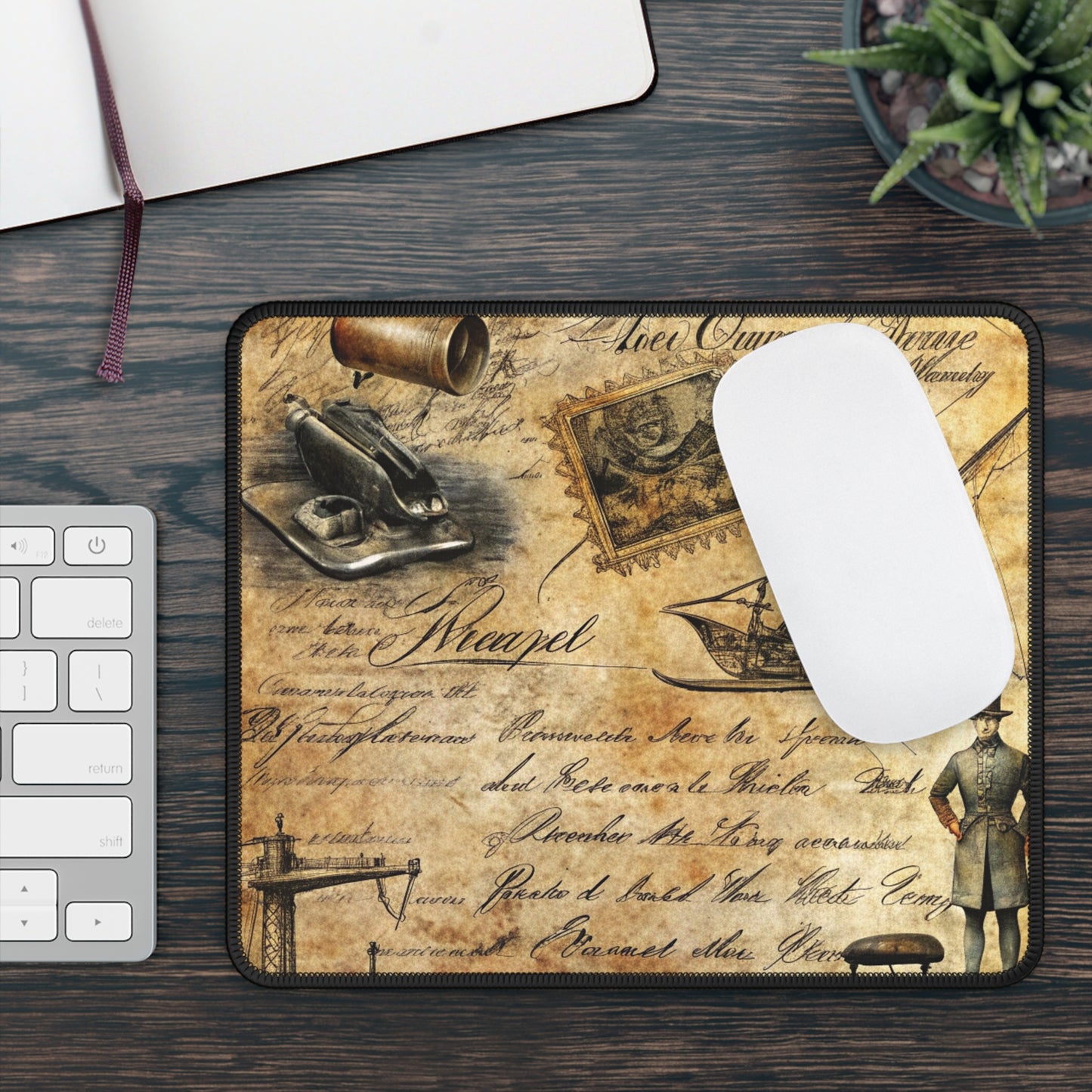 Vintage Victorian Collage Mouse Pad