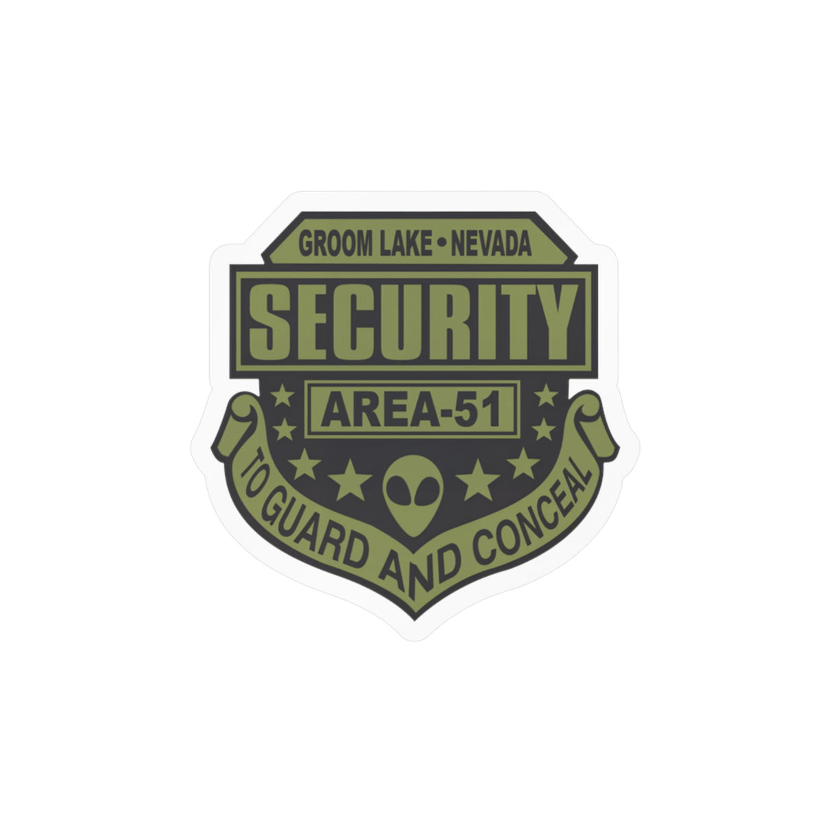 Area 51 Security Badge Kiss-Cut Vinyl Sticker
