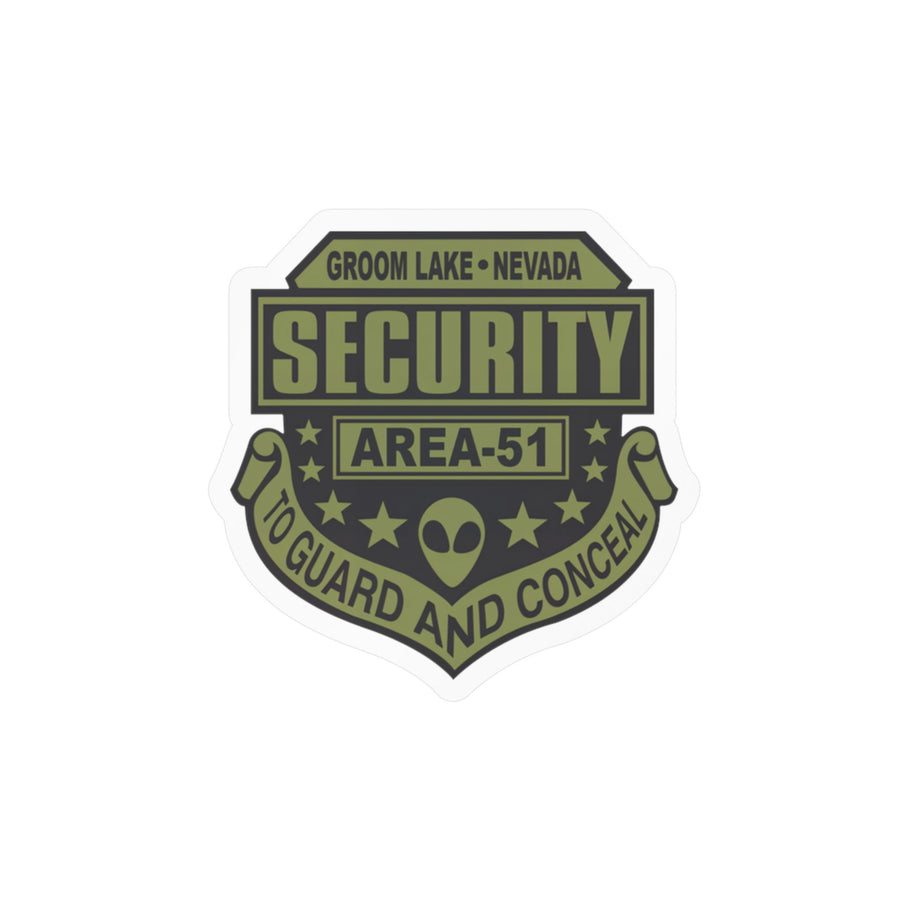 Area 51 Security Badge Kiss-Cut Vinyl Sticker