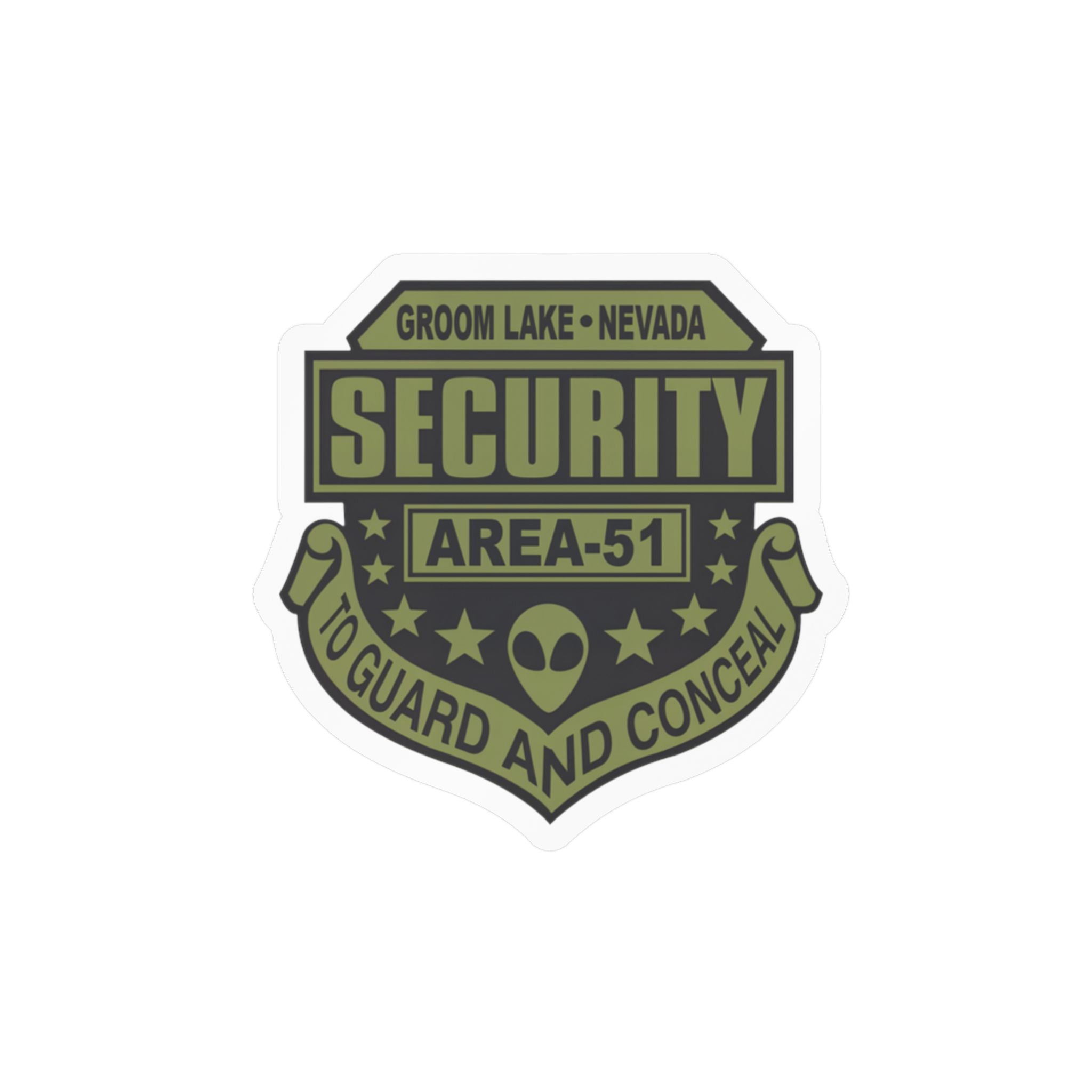 Area 51 Security Badge Kiss-Cut Vinyl Sticker